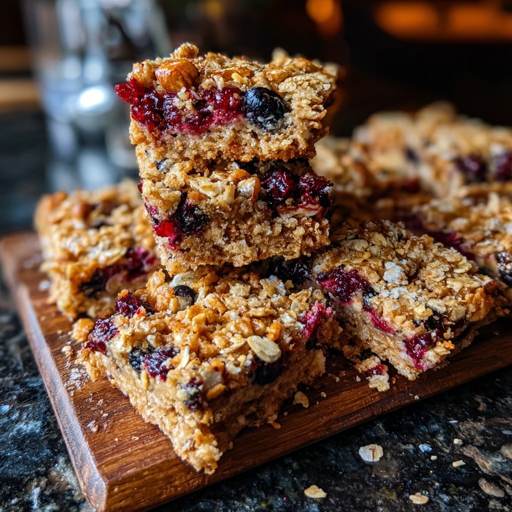 Nutty Oat and Berry Bars