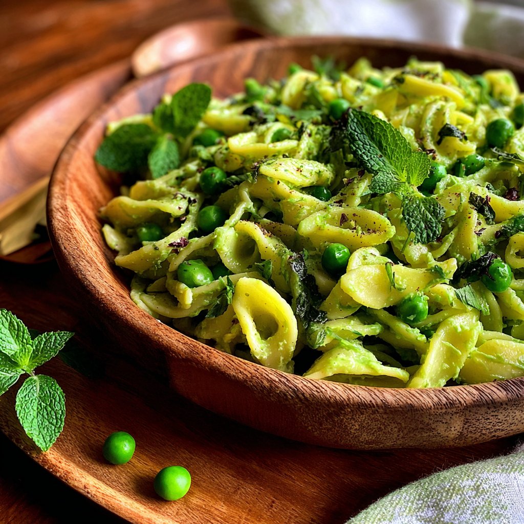 Sweet Pea and Mint Pasta