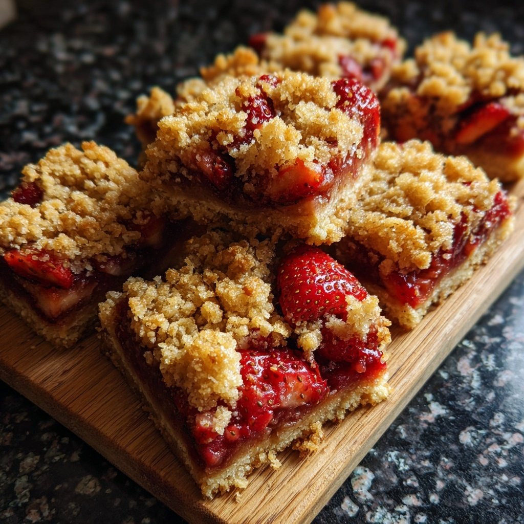 Strawberry Crumble Oat Bars